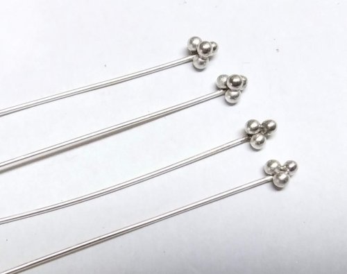 Judy Larson's Bali Style Earrings - , Contemporary Wire Jewelry, Stamping, Stamps, Butane Torch, Soldering, Solder, Drilling, Drill, Brush the front and back of the ball ends 